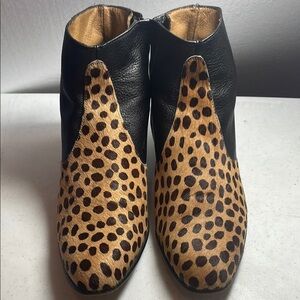 RARE Calf Print Front & Black Leather back Ankle Boots MX3 (US approx 6)